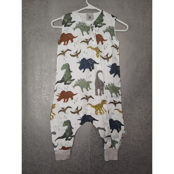 Little Unicorn Cotton Muslin Dinosaur Baby Romper Sz XL 18-24 NWT - Picture 1 of 6